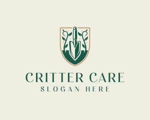 Trowel Lawn Care Shield logo design