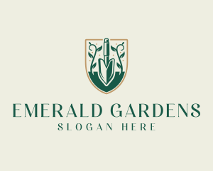 Trowel Lawn Care Shield logo design