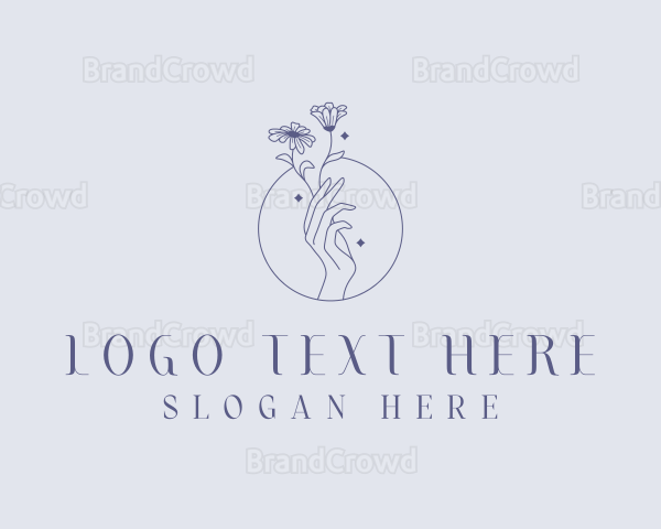 Hand Floral Beauty Logo