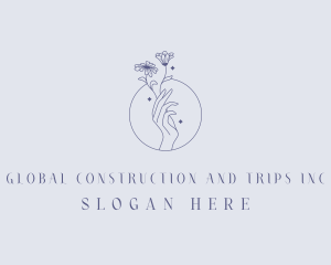 Cosmetics - Hand Floral Beauty logo design