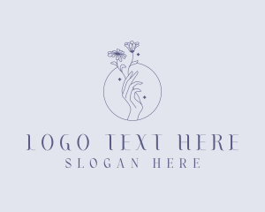 Hand Floral Beauty Logo