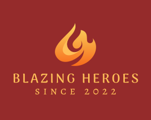 Firefighter - Blazing Hot Fire logo design