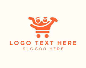 Commerce - Shopping Cart Smiley logo design