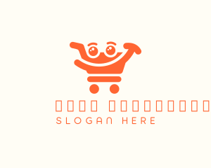 Mascot - Shopping Cart Smiley logo design