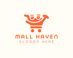 Shopping Cart Smiley logo design