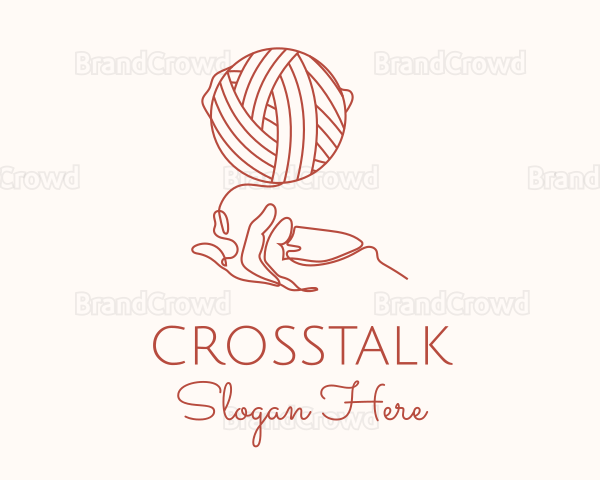 Yarn Ball Hand Logo