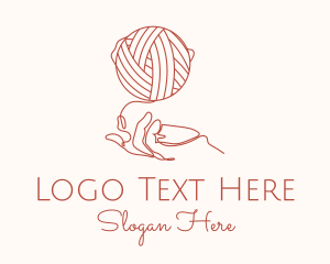 Yarn Ball Hand Logo