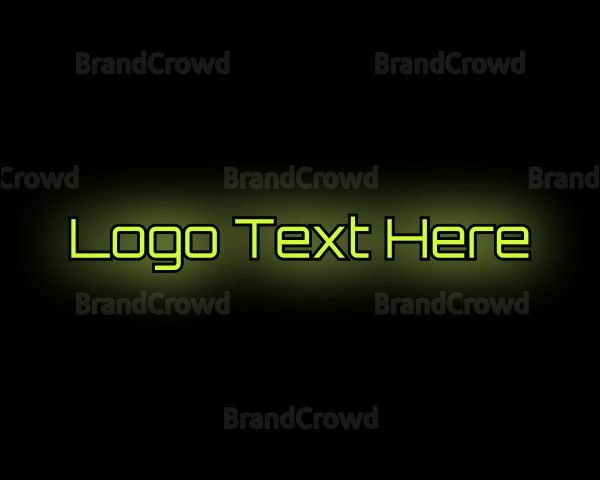 Tech Neon Wordmark Logo