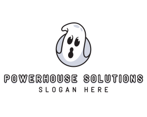 Spooky Ghost Halloween Logo