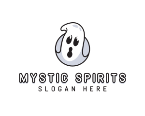 Spooky Ghost Halloween logo design