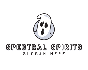 Spooky Ghost Halloween logo design