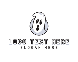 Spooky Ghost Halloween Logo