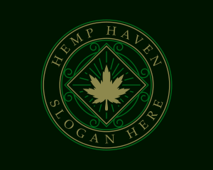 Cannabis Weed Hemp logo design