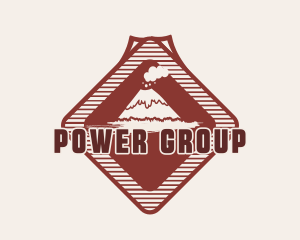 Mountaineer - Volcano Diamond Badge logo design
