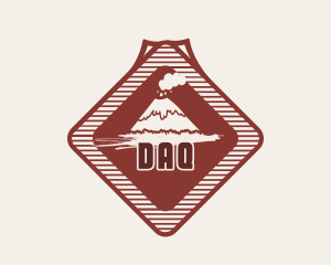 Alpine - Volcano Diamond Badge logo design