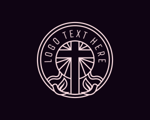Preaching - Cross Christian Church logo design