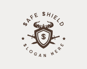 Viking Helmet Shield logo design