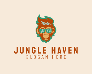 Hipster Ape Monkey logo design