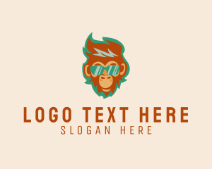 Sit - Hipster Ape Monkey logo design