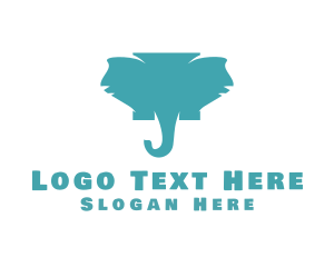 Trunk - Wild Elephant Jungle logo design