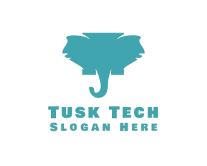 Tusk - Wild Elephant Jungle logo design