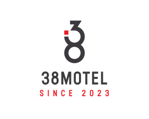 Modern Minimalist Number 38 logo design