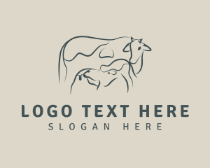 Animal - Abstract Mother Cow logo design