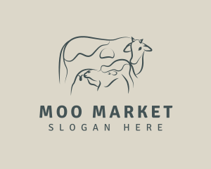 Abstract Mother Cow logo design