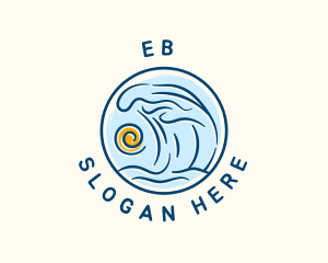 Sea Wave Sun logo design