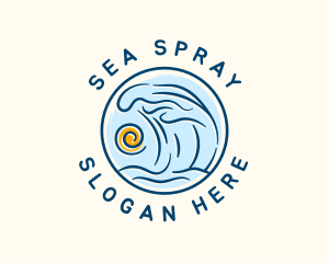 Sea Wave Sun logo design