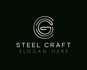 Steel - Industrial Steel Fabrication Letter G logo design