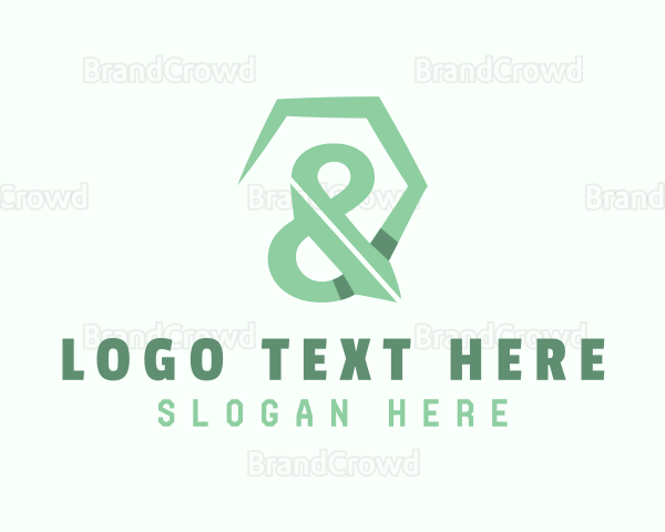 Green Ampersand Type Logo