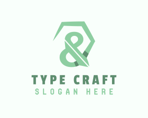 Green Ampersand Type logo design