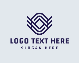 Geometric - Labyrinth Wing Diamond logo design