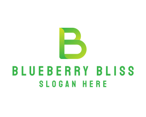 Green Gradient Letter B logo design