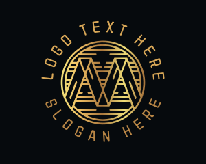Blockchain - Digital Crypto Letter M logo design