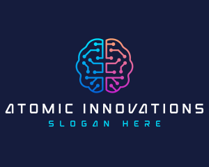 Brain Circuit Tech logo design