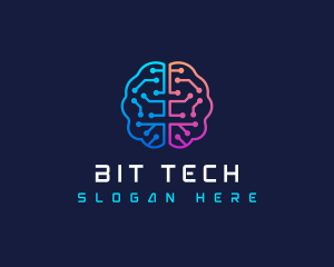 Brain Circuit Tech logo design