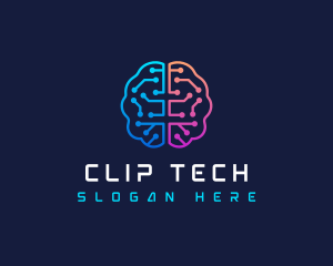 Brain Circuit Tech logo design