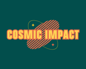 Retro Cosmic Star logo design