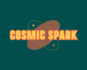 Retro Cosmic Star logo design