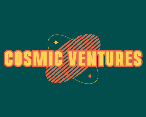 Retro Cosmic Star logo design