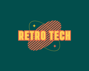 Retro Cosmic Star logo design