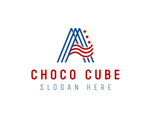 Election - American Patriot Letter A logo design