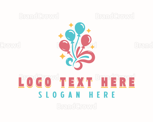 Birthday Party Balloons Logo