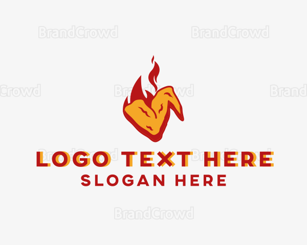 Spicy Hot Chicken Wings Logo