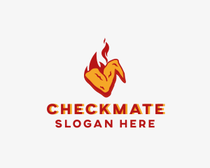 Spicy Hot Chicken Wings logo design