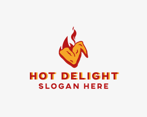 Spicy Hot Chicken Wings logo design