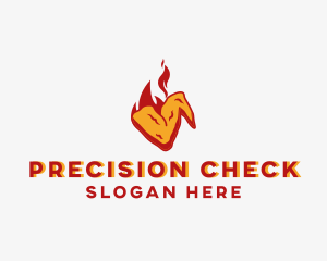 Spicy Hot Chicken Wings logo design