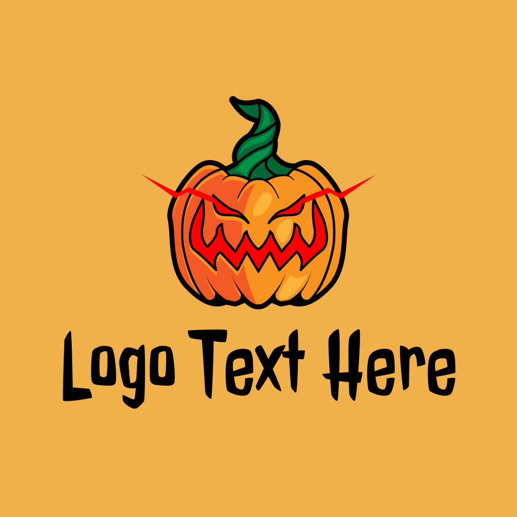 Evil Halloween Pumpkin Logo | BrandCrowd Logo Maker